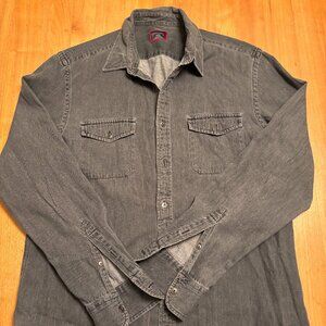 Untucked (L) soft grey denim shirt